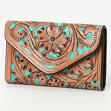 OHLAY WALLET Hand Tooled Genuine Leather women bag western handbag purse